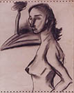Nude standing woman by Nilambaram Nijeena