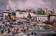 River Godavari Ghat, Maharashtra by M. S. Joshi