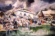 Mahatma Gandhi Ash Immersion, Ramkund, Nasik by M. S. Joshi